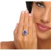 Image 4 : 14KT White Gold 5.30 ctw Tanzanite and Diamond Ring