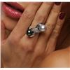 Image 6 : 14KT White Gold Pearl and Diamond Ring