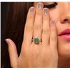 Image 5 : 14KT Yellow Gold 1.56 ctw Emerald and Diamond Ring