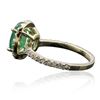 Image 6 : 14KT Yellow Gold 1.56 ctw Emerald and Diamond Ring
