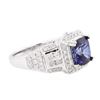 Image 4 : 14KT White Gold 3.23 ctw Sapphire and Diamond Ring