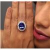 Image 5 : 14KT White Gold 9.78 ctw Tanzanite and Diamond Ring