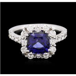 14KT White Gold 3.00 ctw Sapphire and Diamond Ring