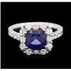Image 1 : 14KT White Gold 3.00 ctw Sapphire and Diamond Ring