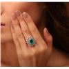 Image 3 : 14KT White Gold 2.21 ctw Emerald and Diamond Ring