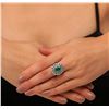 Image 5 : 14KT White Gold 2.21 ctw Emerald and Diamond Ring