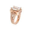 Image 6 : 14KT Rose Gold 4.00 ctw Aquamarine and Diamond Ring