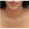 Image 2 : 14KT White Gold 1.15 ctw Diamond Pendant With Chain