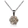 Image 3 : 14KT White Gold 1.15 ctw Diamond Pendant With Chain