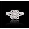Image 3 : 18KT White Gold 0.71 ctw Diamond Ring