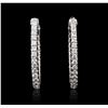 Image 3 : 14KT White Gold 3.08 ctw Diamond Earrings