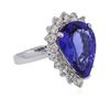 Image 4 : 14KT White Gold 6.51 ctw Tanzanite and Diamond Ring