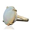 Image 4 : 14KT Yellow Gold Opal and Diamond Ring