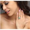 Image 2 : 14KT Yellow Gold 1.98 ctw Emerald and Diamond Ring