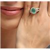Image 5 : 14KT Yellow Gold 1.98 ctw Emerald and Diamond Ring
