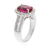 Image 6 : 14KT White Gold 2.84 ctw Tourmaline and Diamond Ring