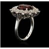 Image 7 : 14KT White Gold 5.43 ctw Spessartite and Diamond Ring