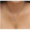 Image 1 : 14KT White Gold 0.89 ctw Diamond Pendant With Chain