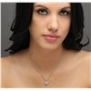 Image 2 : 14KT White Gold 0.89 ctw Diamond Pendant With Chain