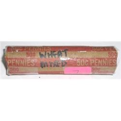 ROLL OF WHEAT CENT PENNY'S 50 TOTAL *MIXED DATES & GRADES*!! ROLL CAME OUT OF SAFE!!