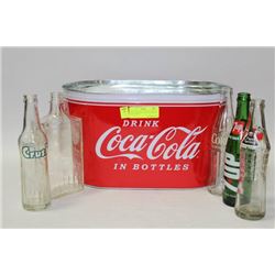 COCA-COLA ICE TUB WITH VINTAGE COKE, PEPSI,