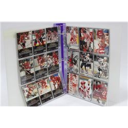 BINDER WITH 91-92 PRO SET HOCKEY CARDS