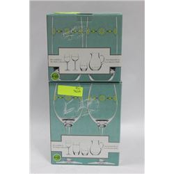 CASE OF WINE GLASSES AND WATER GLASSES