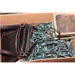 BOX W/ LADIES PURSE, CHRISTMAS LIGHTS AND FLOWER