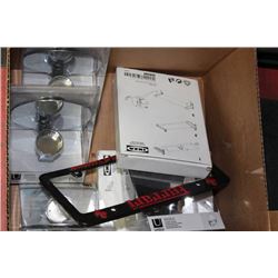 BOX W/ BOOKSHELF HARDWARE,  (4)UMBRA CANDLE SCONCE