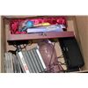Image 1 : BOX W/ WINE GIFT BOX, CDS, DVDS, AND MISC.