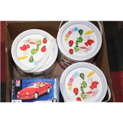 KIDS BOX W/ CARS 2 DS GAME, AMT MODEL, MISC.