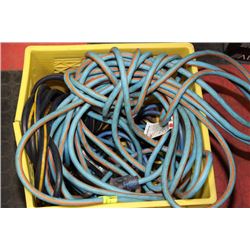 BOX OF ASSORTED EXTENSION CORDS