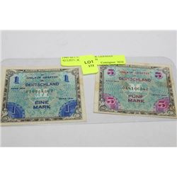 1944 SET OF 1,5 MARK GERMAN ALLIED OCCUPATION