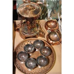 FLAT OF COPPER WITH MUSICAL CAROUSEL