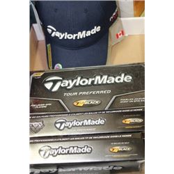 FLAT W/ TAYLORMADE GOLFBALLS & HATS
