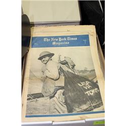 2 TRAY'S W/ OLD NEWS PAPERS