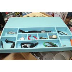 WATCH BOX W/ 11 WATCHES
