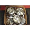 Image 1 : 11-PIECE STAINLESS STEEL POT SET WITH LIDS