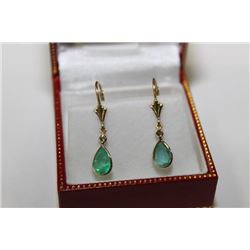 #35 14 KT GOLD EMERALD 1.85CT AND DIAMOND 0.1CT