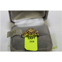 14 K GOLD AND DIAMOND RING, REP. VALUE OF $1742.00