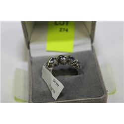 STERLING SILVER AND TANZANITE RING