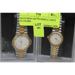MATCHING HIS AND HERS QUARTZ WATCHES *AS-IS*