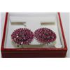 Image 1 : STERLING SILVER AND RUBY EARRINGS