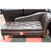 Image 2 : BROWN LEATHERETTE STORAGE CHAISE LOUNGER