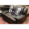 Image 1 : POWER RECLINER BROWN LEATHER LOVE SEAT