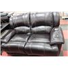 Image 2 : POWER RECLINER BROWN LEATHER LOVE SEAT