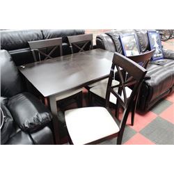 ESPRESSO FINISH NEW TABLE W/ 4 CHAIRS
