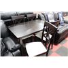 Image 1 : ESPRESSO FINISH NEW TABLE W/ 4 CHAIRS
