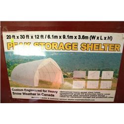 20' X 30' X 12' PEAK STORAGE SHELTER