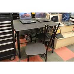 DINING TABLE & 4 CHAIRS (BLACK)